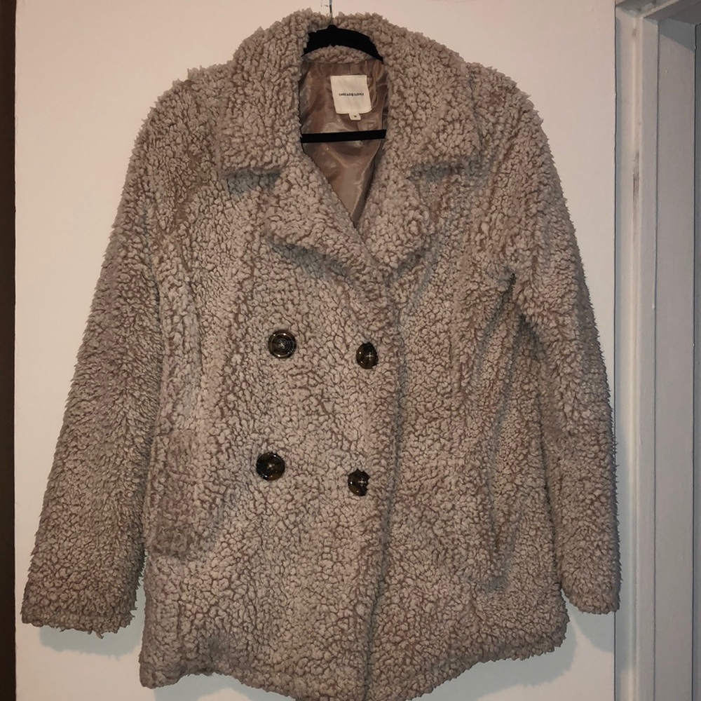 Teddy coat with buttons!